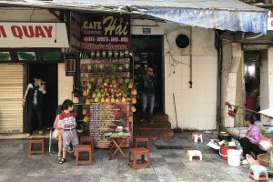 Typical Hanoi cafe