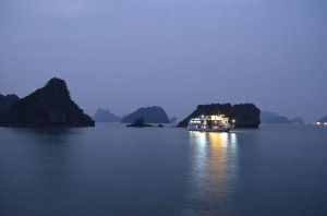 Ha Long Bay at night