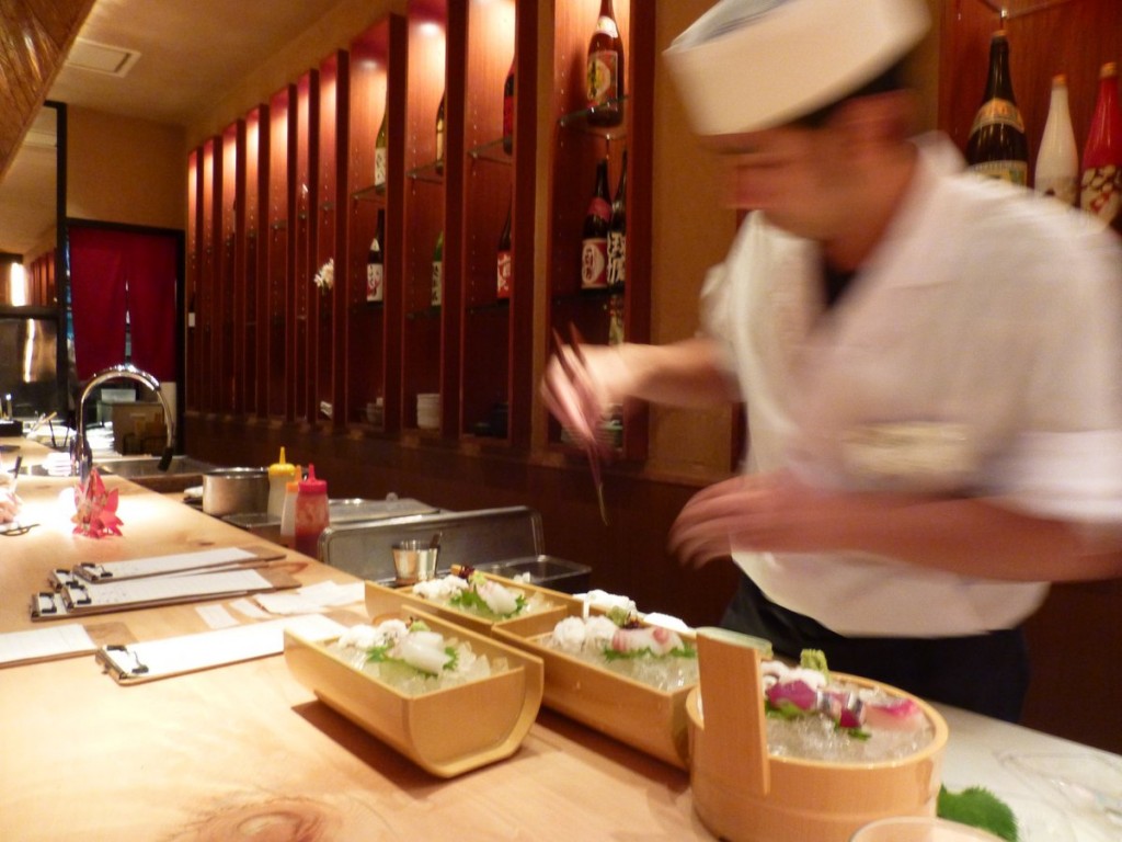 Chef at work, Kyoto Mame Hachi