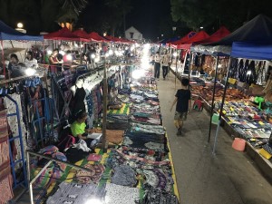 Night market, many elephant trousers