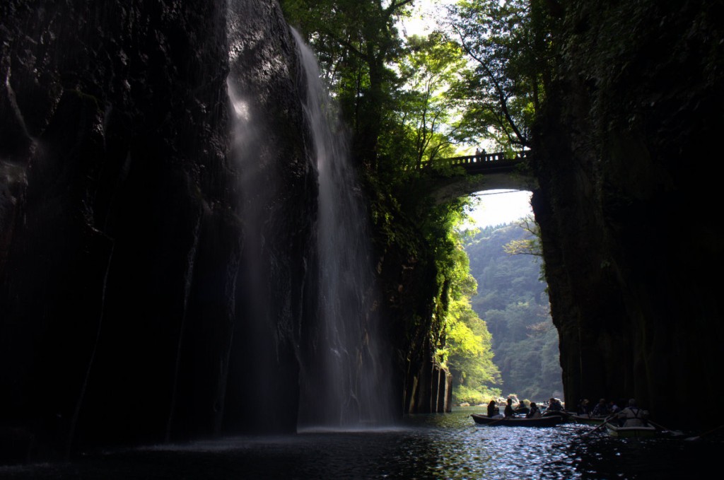 Takachiho gorge from a boat