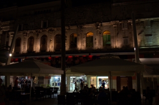 Diocletian's palace, the water frontage which now looks down on the cafes of Split's marina promenade