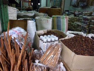 A store full of spices, in the congested alleys of Bangkok's chinatown