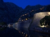 We stayed until late and saw Kotor\'s walls lit up