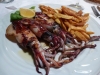 Dinner in Split at a good seafood place. Squid, anyone?