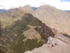 From this lofty precipice the ruins of Machu Picchu seem very far away