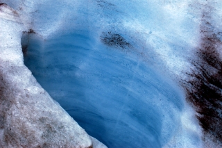 Glacier ice, untouched by photoshop