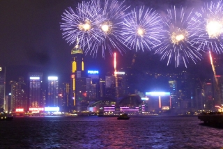 Victoria Harbour is an awesome backdrop for fireworks