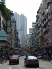 Typical Hong Kong street, blistering with air-conditioner warts