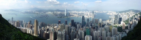 Panorama of Hong Kong from the Victoria Peak