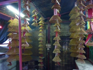 Incense coils for burning in temples, on sale and smelling lovely