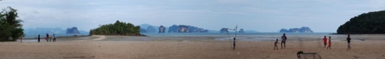 The long beaches on the east coast of Ko Yao Noi look out over the scatter of big and small islands in the sea