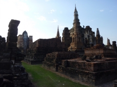 The ancient ruins of Sukhothai, slumbering before the Loy Krathong festivities start