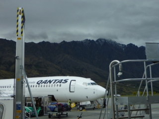 Of course by the time we're at the airport the clouds have rolled in - NZ is the home of weather roulette
