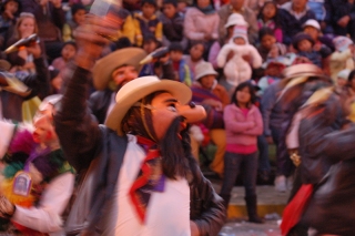 The dance of the drunken men (which probably has a proper name), festival in Ollantaytambo