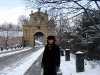 Wrapped up warm at Vysehrad, the old castle