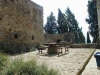 Lavender courtyard at Castello di Petroia