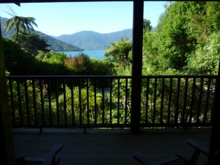 The view from our balcony at Mahana Lodge