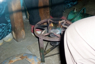 Yes, that is a kerosene burner and those are our nice flammable legs