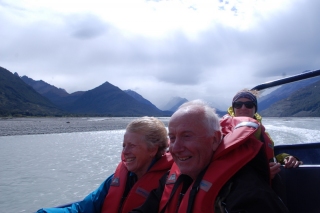 Jet boat ride! In the background you can see Isengard - if only Gandalf had a jet boat instead of relying on giant eagles. Mind you, that'd be fun too...