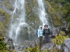 Day One, and any vistas seemed unlikely in the dense cloud and rain. Standing by a waterfall didn\'t make us any drier
