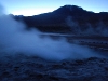 Next day, horribly early, we were watching the sun rise over the El Tatio geyser field at -13C