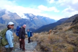 Hiking the Routeburn Trek with mum and dad - both faster than us!