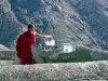 Monk making tea