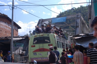 There's no such thing as full on a Nepalese bus