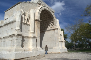 The Roman ruins of Glanum. Torrential rain and freezing gale yesterday? What?