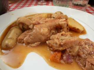 Pieds et Paquets. You can get this lovely dish of foot and stomach everywhere in Aix