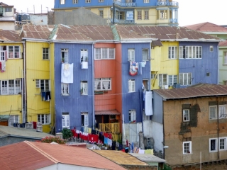 Typical Valparaiso, colourful and shabby at once