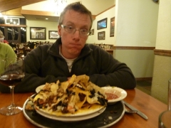Nachos after. I was stuffed, but there's still food for a family of four there